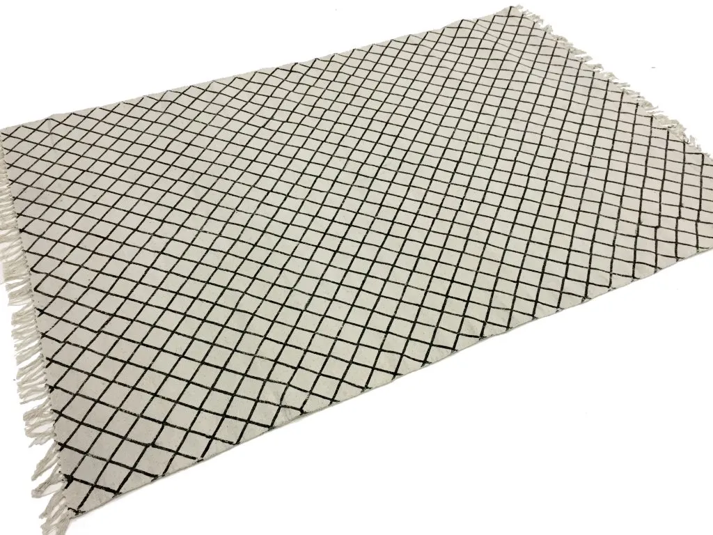 Tapis chiffons - Agadir (noir/blanc)
