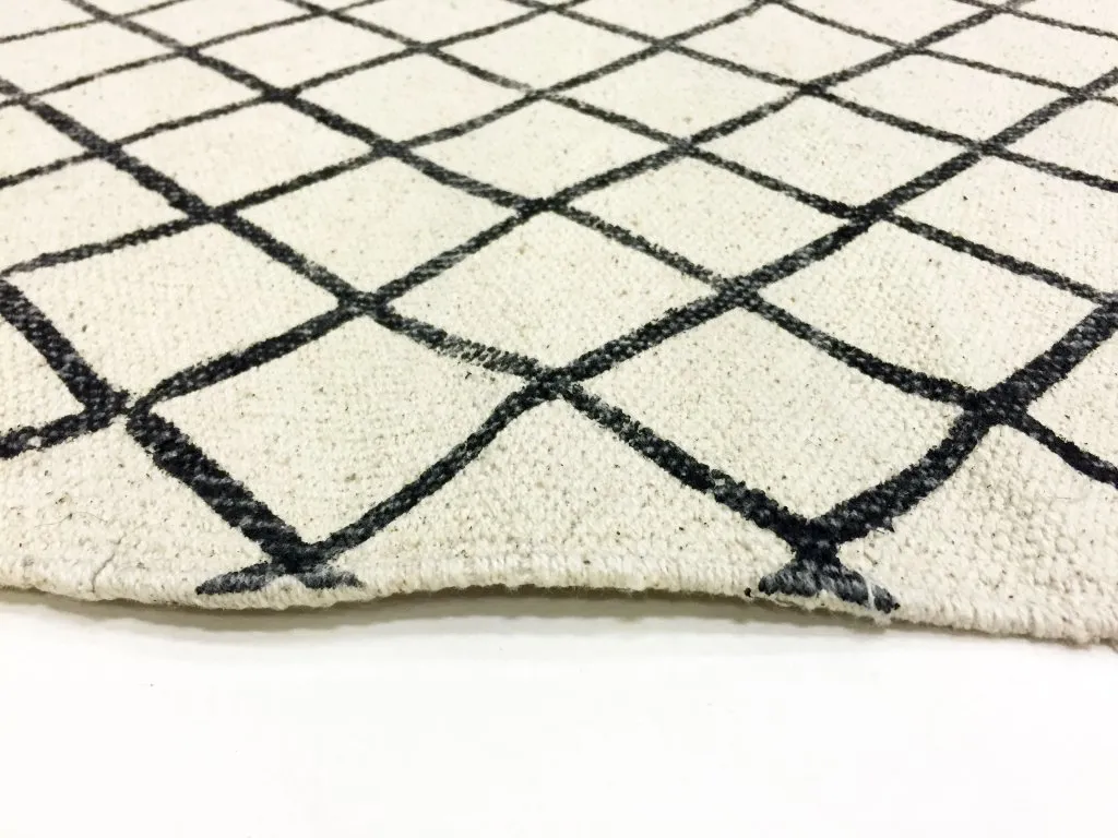 Tapis chiffons - Agadir (noir/blanc)