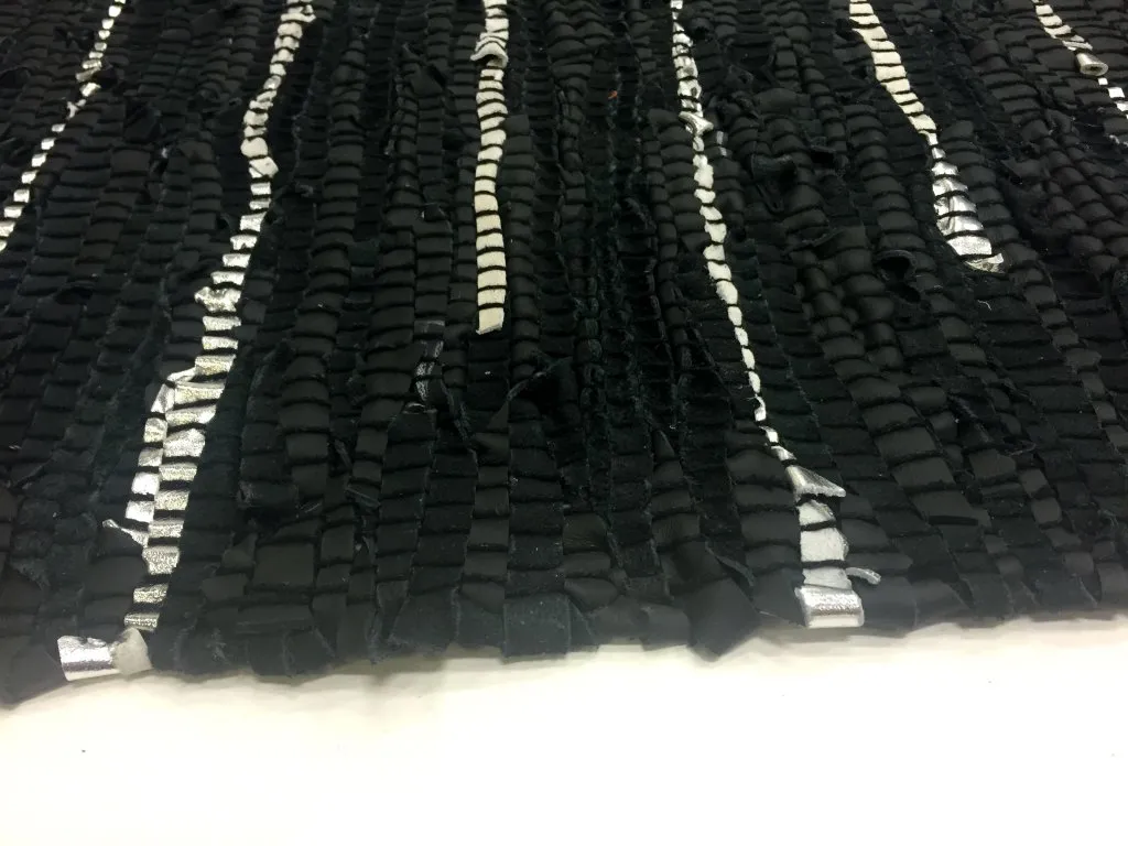 Tapis chiffons - Nordal Design (noir, 100 % cuir)