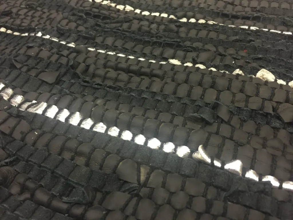 Tapis chiffons - Nordal Design (noir, 100 % cuir)