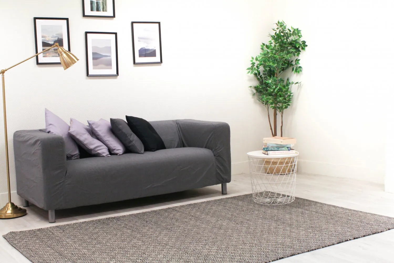 Tapis en laine - Varella (noir/blanc)