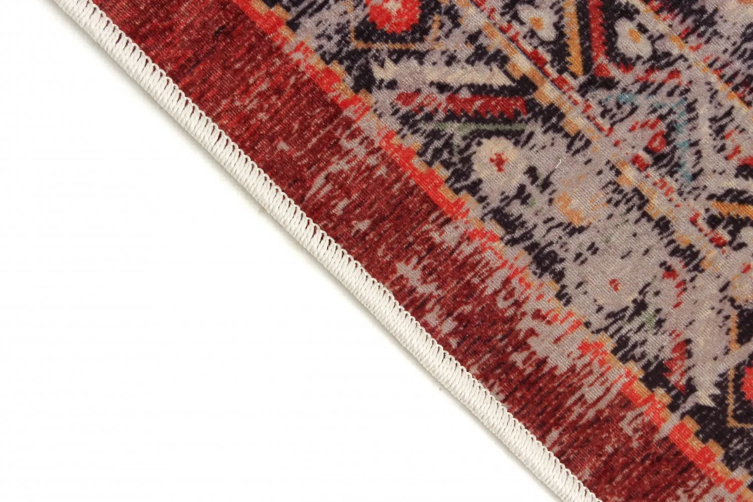 Tapis Wilton - Soussi (rouge/multicolore)