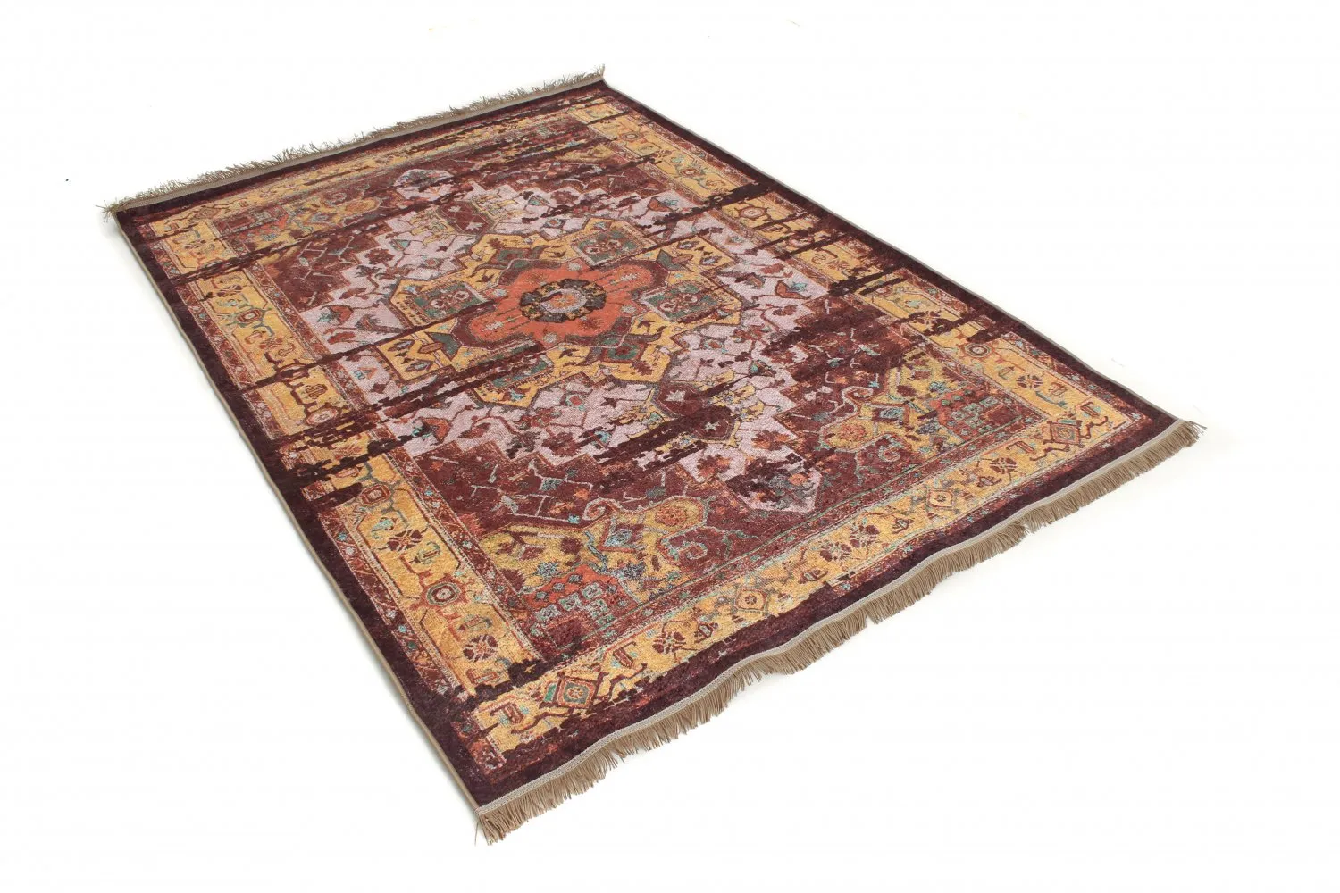 Tapis Wilton - Darnah (jaune/multicolore)
