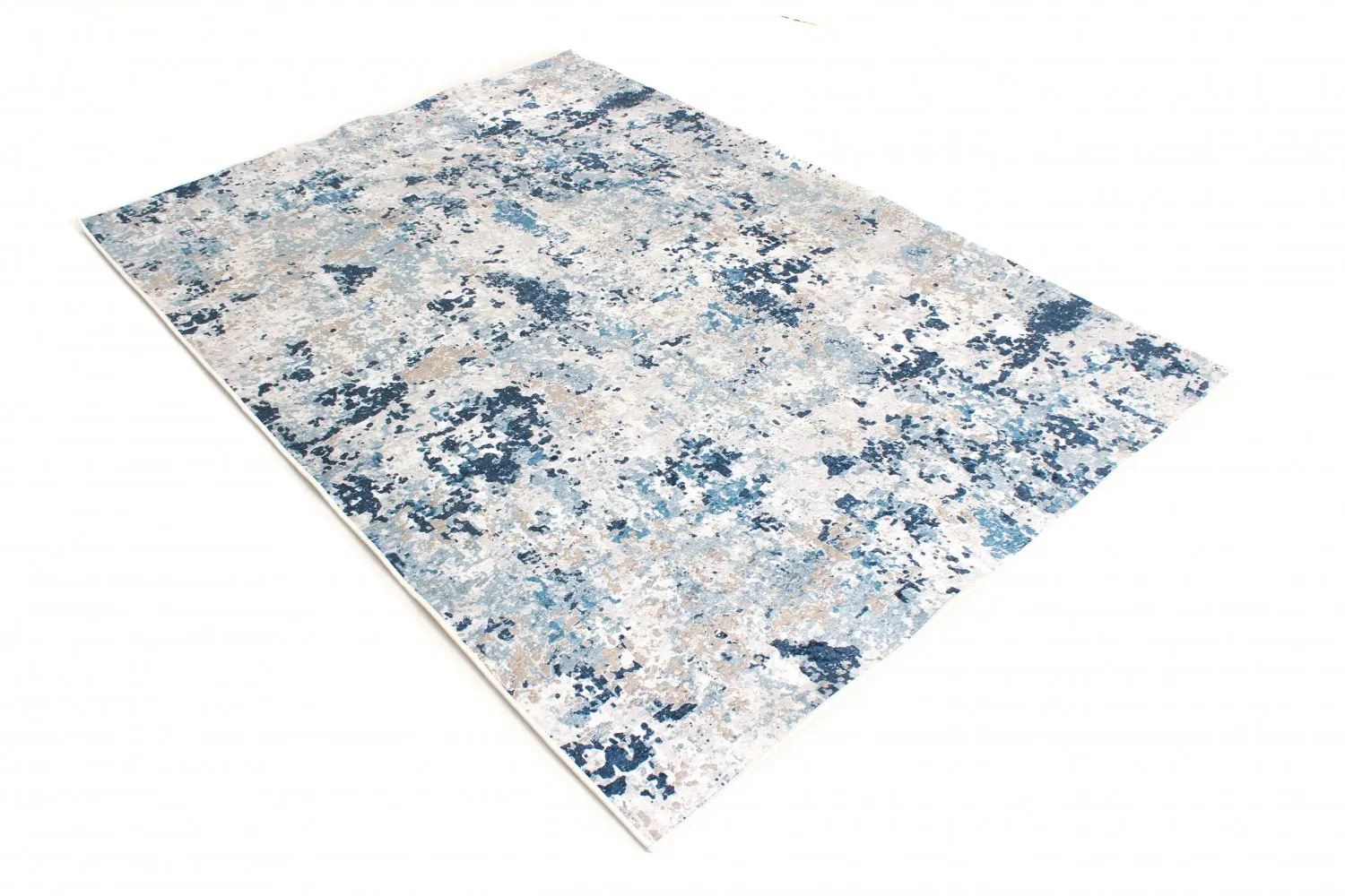 Tapis rond - Hiboun (bleu)