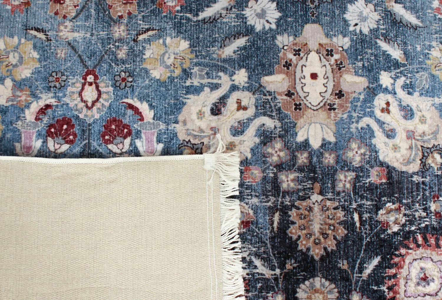 Tapis rond - Bouhjar (bleu foncé/multicolore)