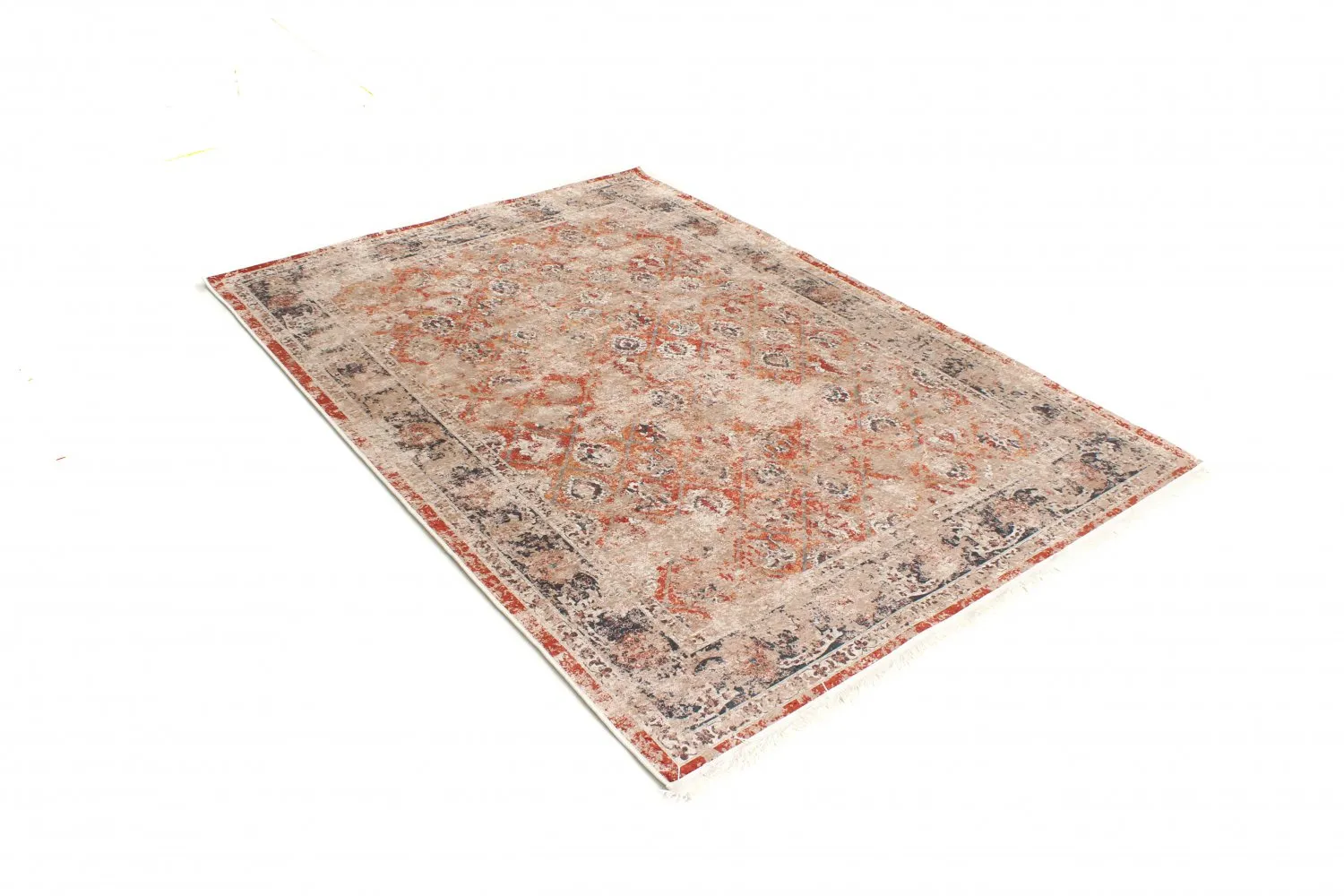 Tapis rond - Douz (rouge/multicolore)