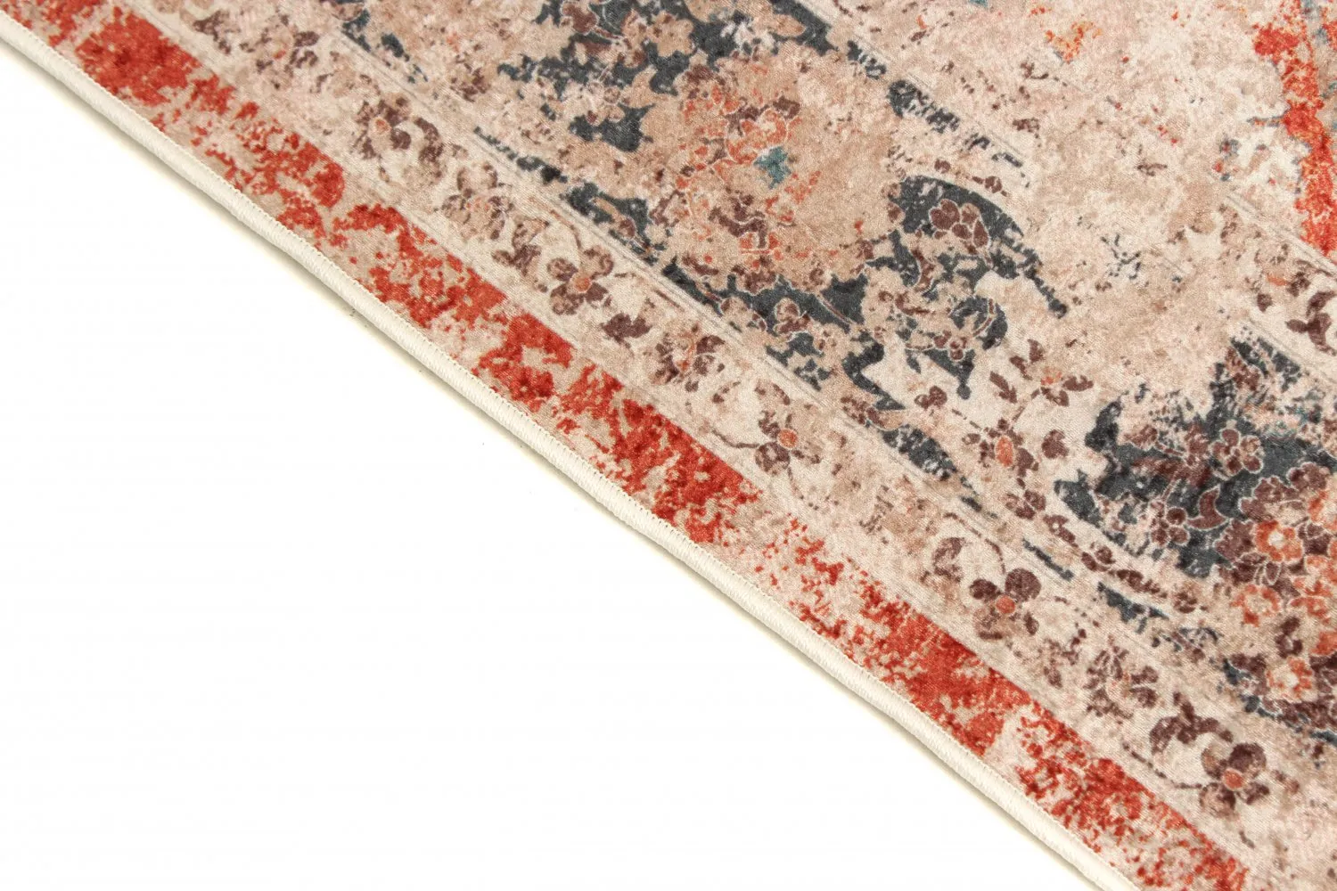 Tapis rond - Douz (rouge/multicolore)