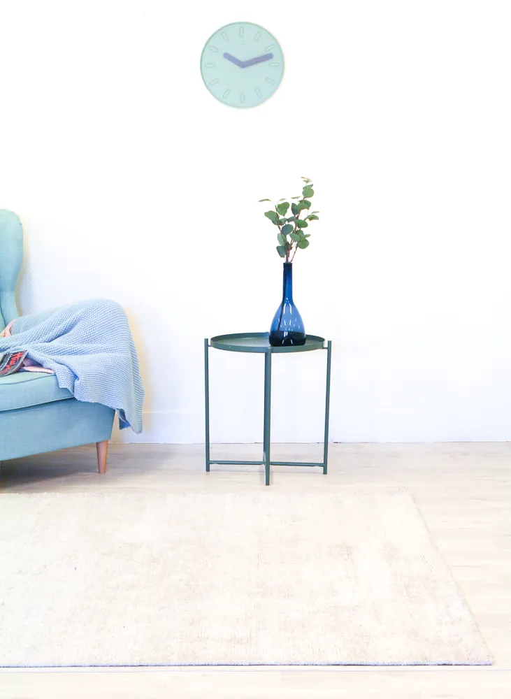 Tapis en soie de bambou - Faliraki (gris clair)