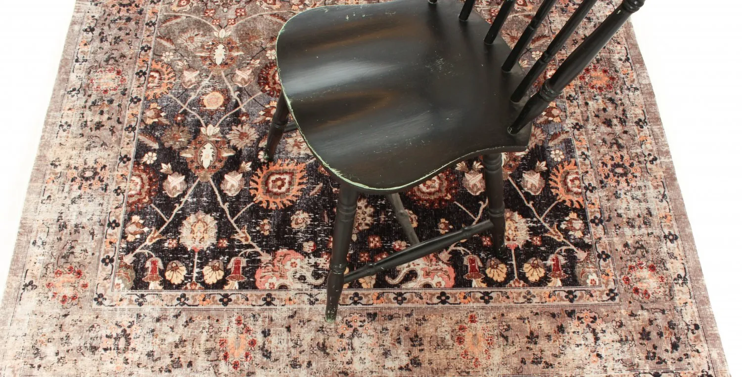 Tapis rond - Bouhjar (beige/multicolore)