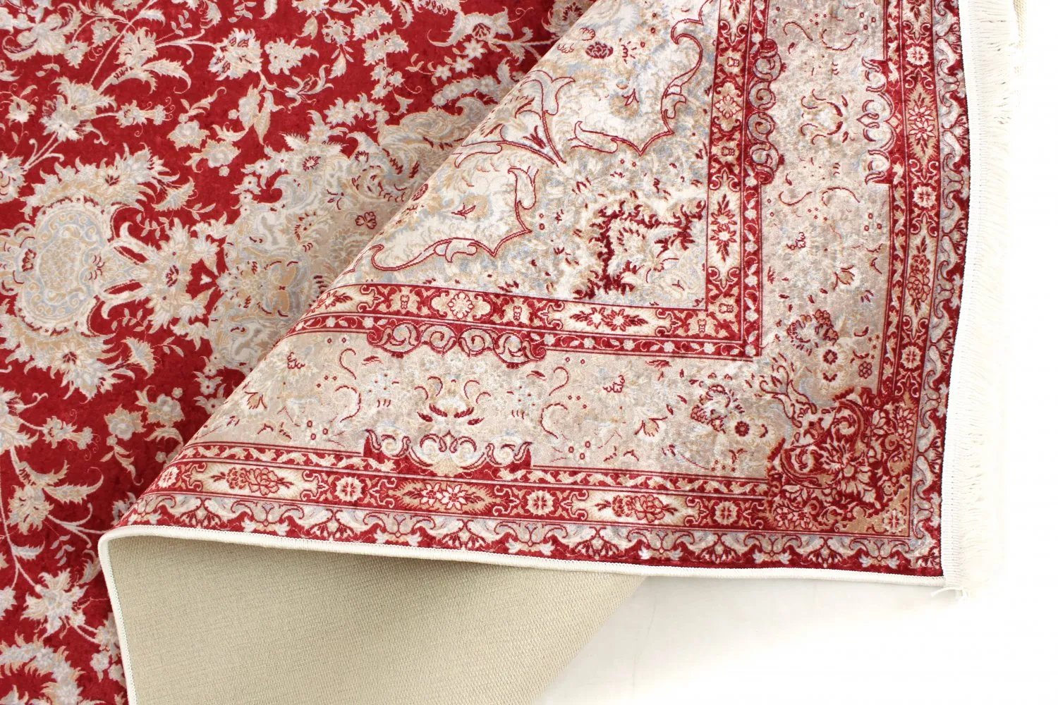 Tapis Wilton - Vakifli (rouge/multicolore)