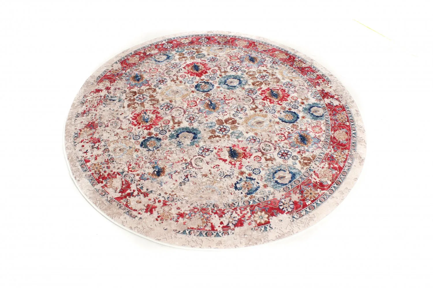 Tapis rond - Toujane (multicolore)