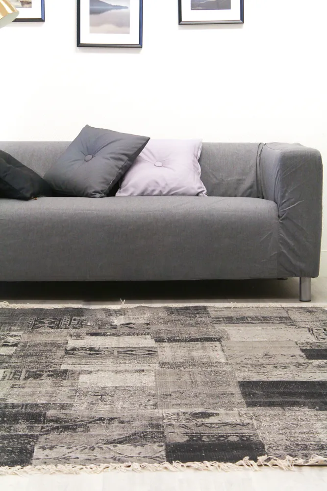 Tapis patchwork - Bastia (gris)
