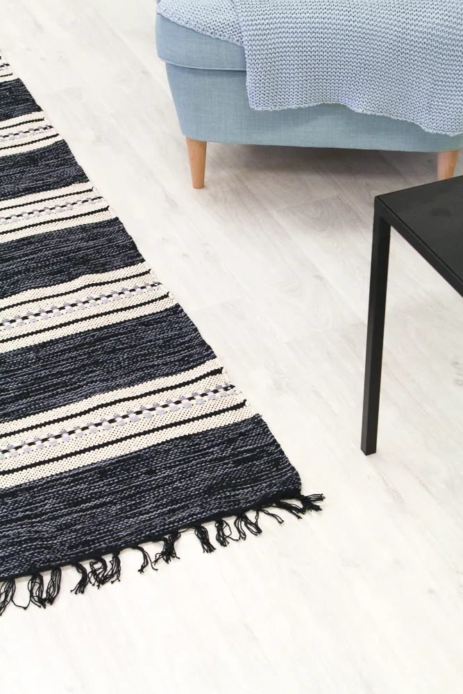 Tapis patchwork - Kajsa (noir)
