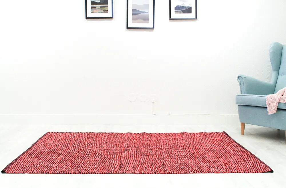 Tapis patchwork - Tuva (rouge)