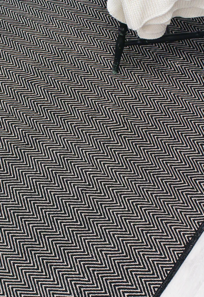 Tapis patchwork - Marina (noir)