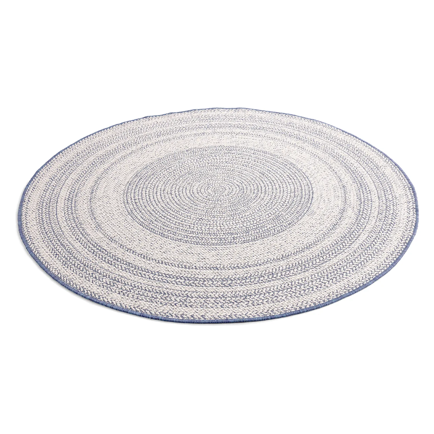Tapis rond - Indoor/Outdoor Angus (bleu)