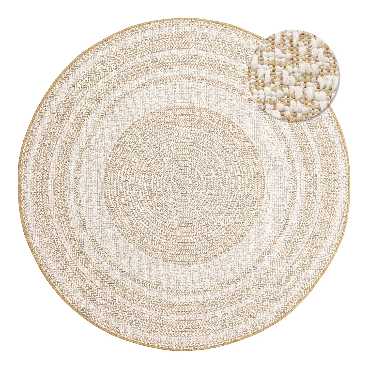 Tapis rond - Indoor/Outdoor Angus (nature)