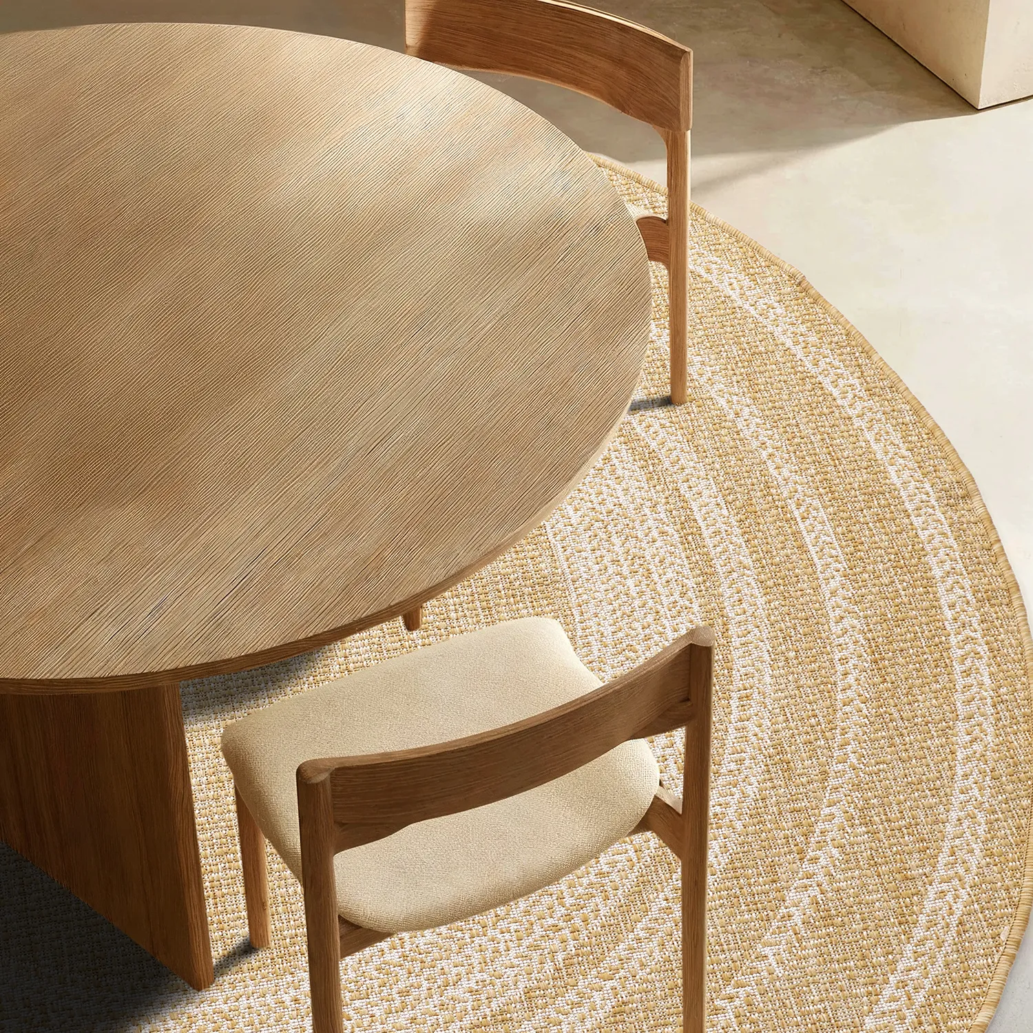 Tapis rond - Indoor/Outdoor Angus (nature)