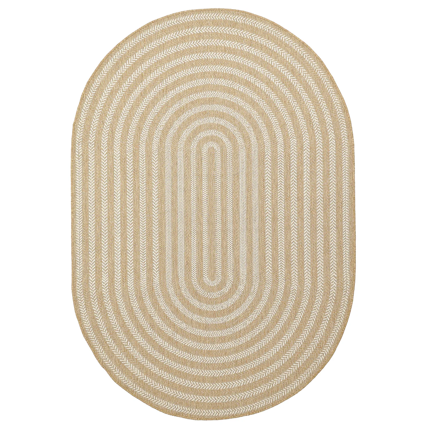 Tapis ovale - Indoor/outdoor Leander (nature)