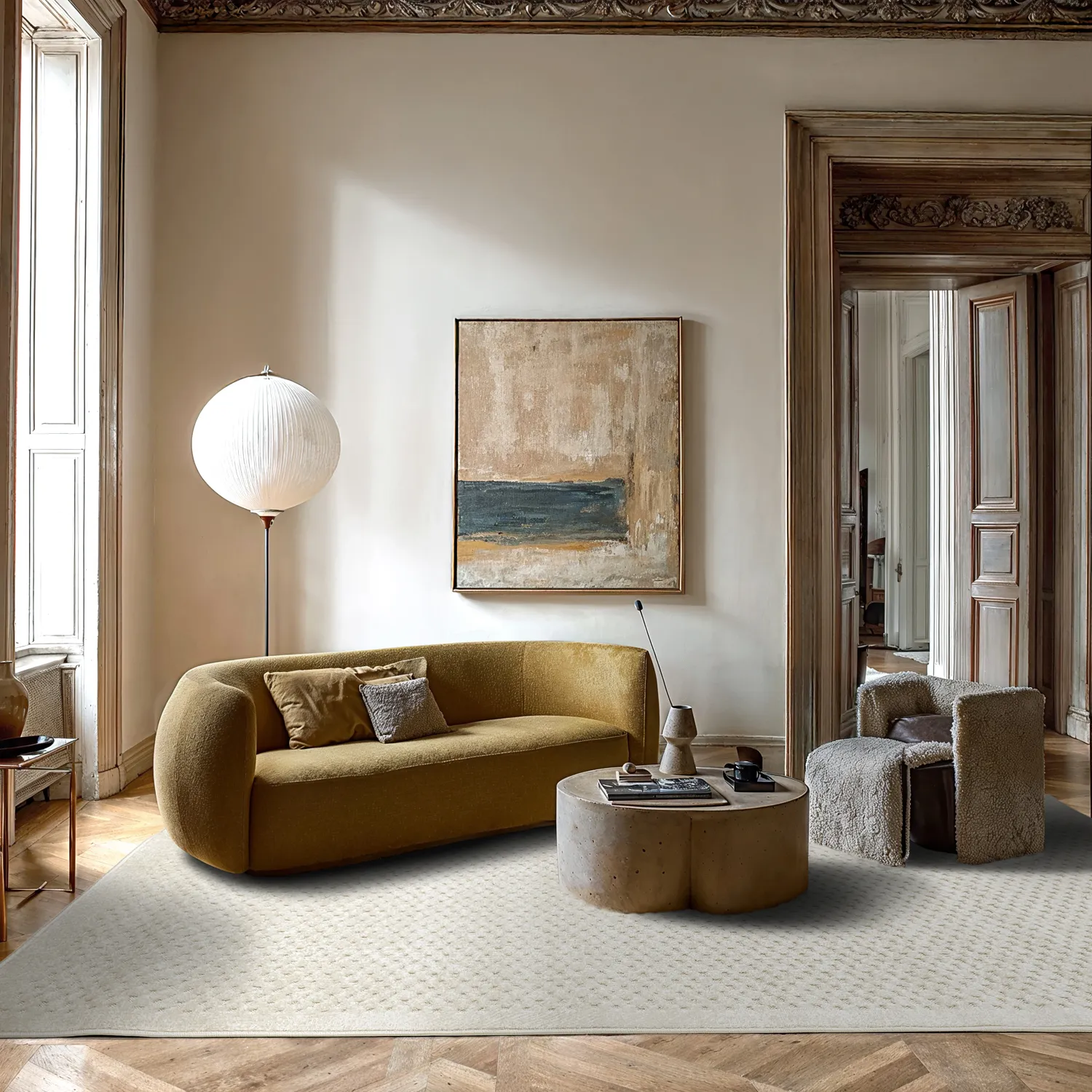 Shaggy intérieur/extérieur - Rochester (beige)