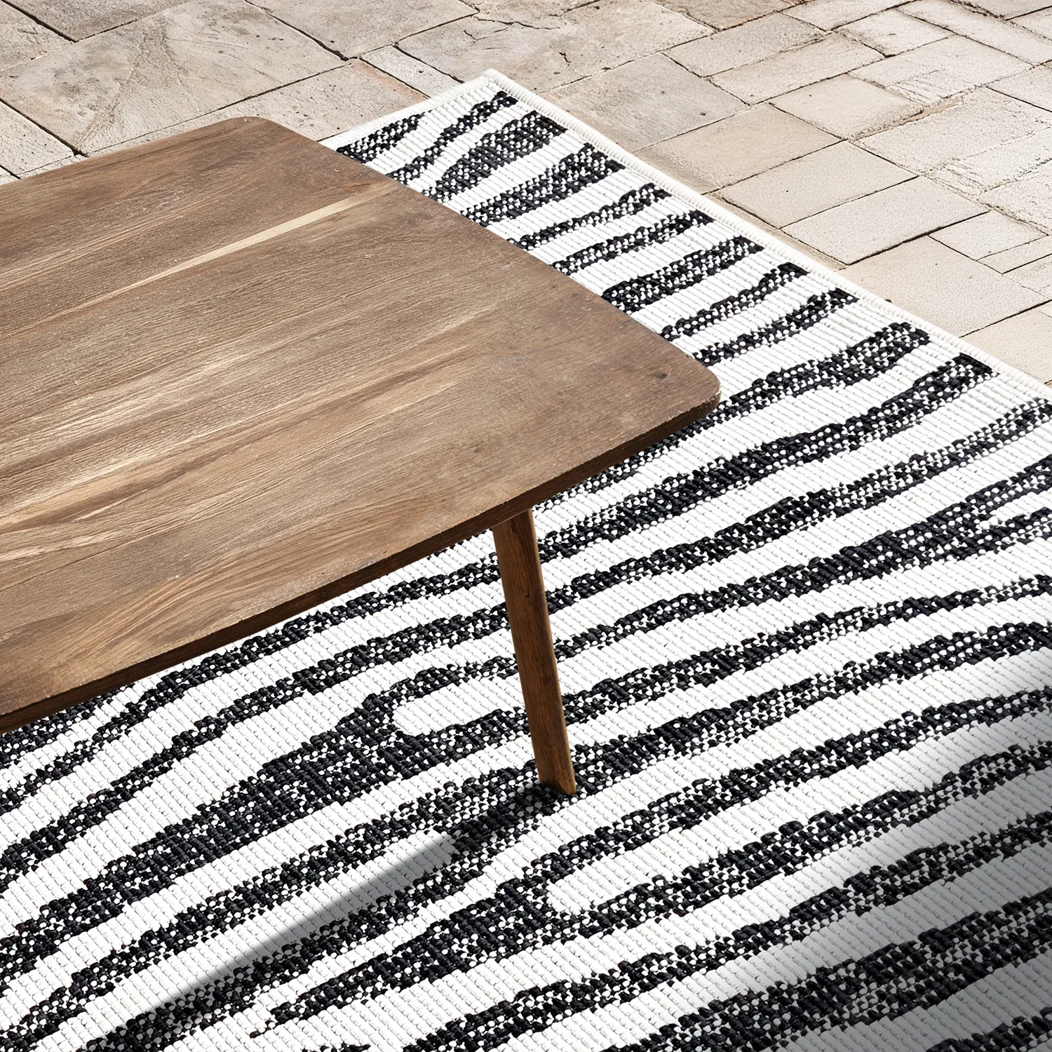Tapis Intérieurs/Extérieurs - utomhusmatta - Vaura (noir/blanc)