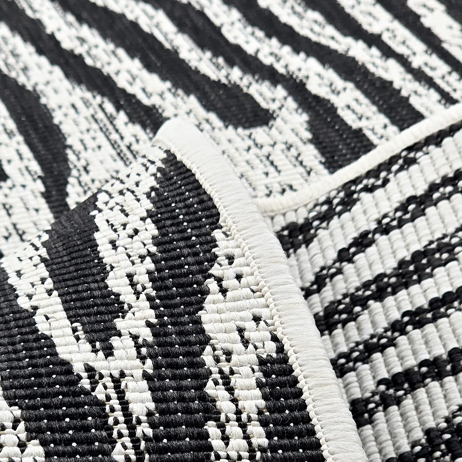 Tapis Intérieurs/Extérieurs - utomhusmatta - Vaura (noir/blanc)