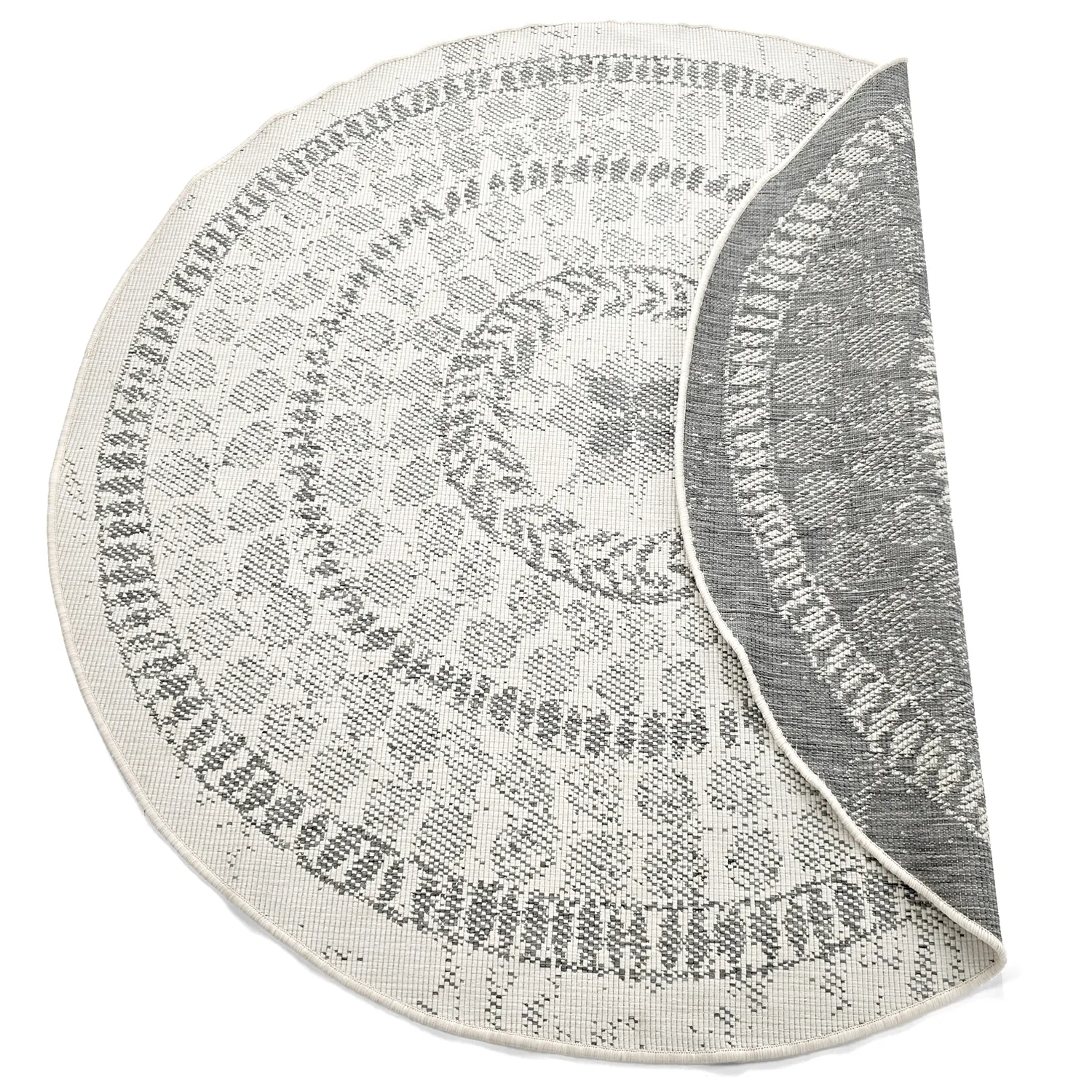Tapis rond - Indoor/Outdoor Malcolm (gris)
