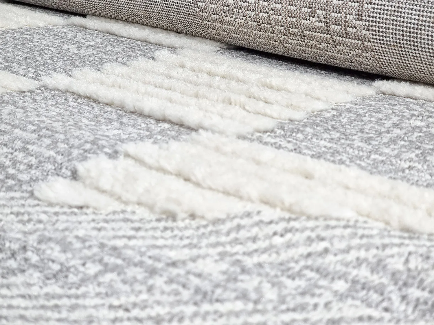 Tapis rond - Austin (gris/blanc cassé)