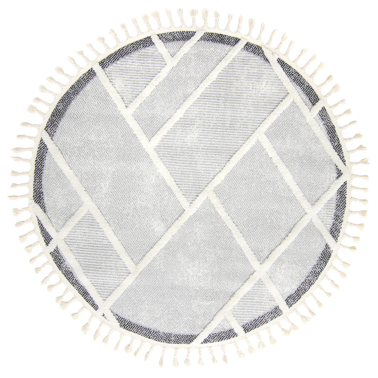 Tapis rond - Boston (gris)