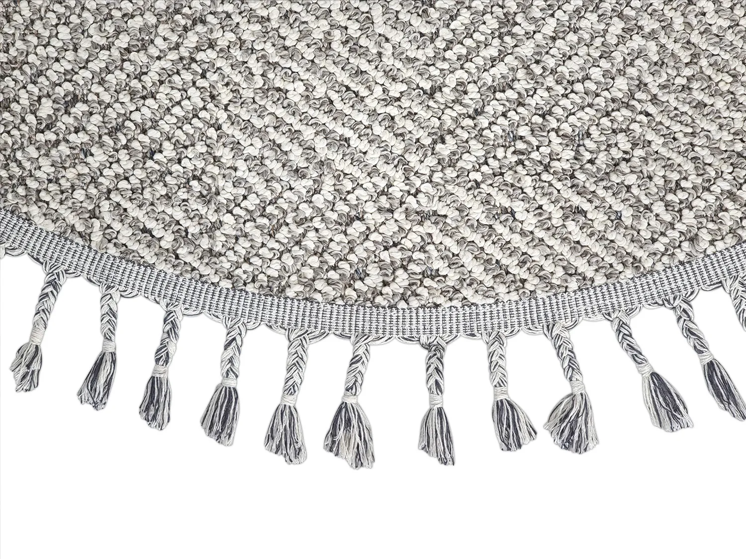 Tapis rond - Intérieur/Extérieur Dakota (gris)