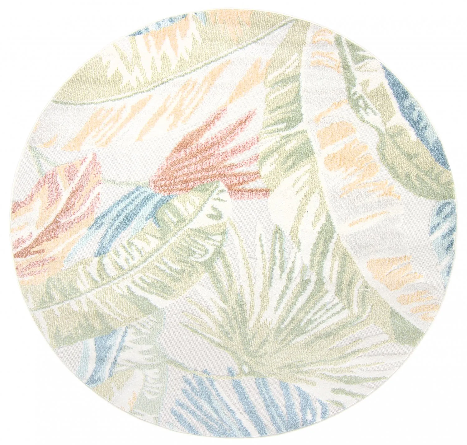 Tapis rond - Indoor/Outdoor Havana (crème/multi)