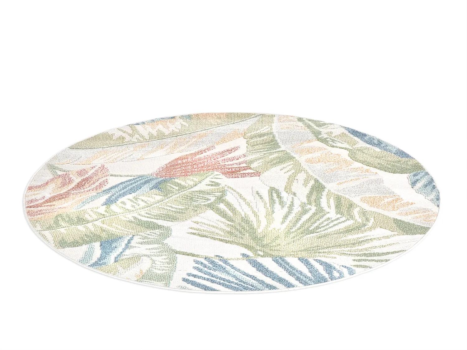 Tapis rond - Indoor/Outdoor Havana (crème/multi)