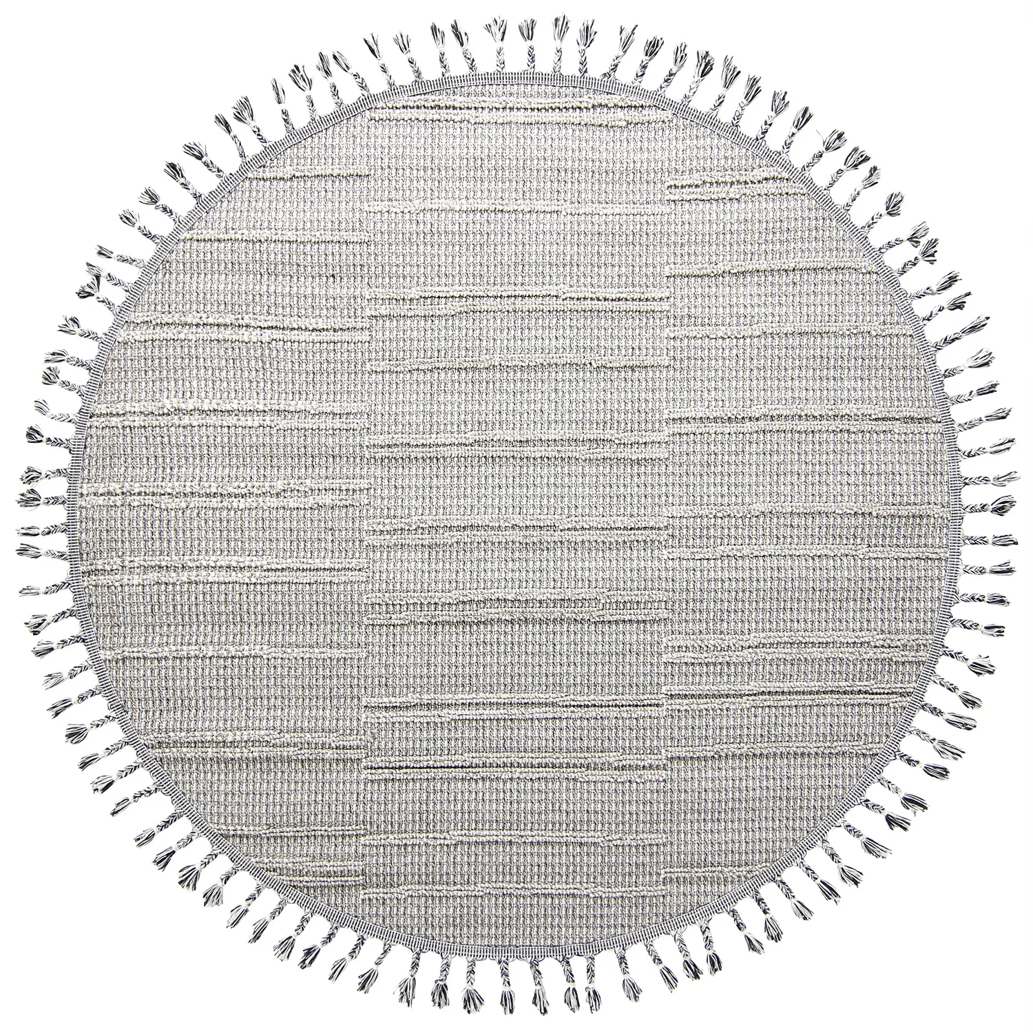 Tapis rond - Intérieur/Extérieur Paz (gris)