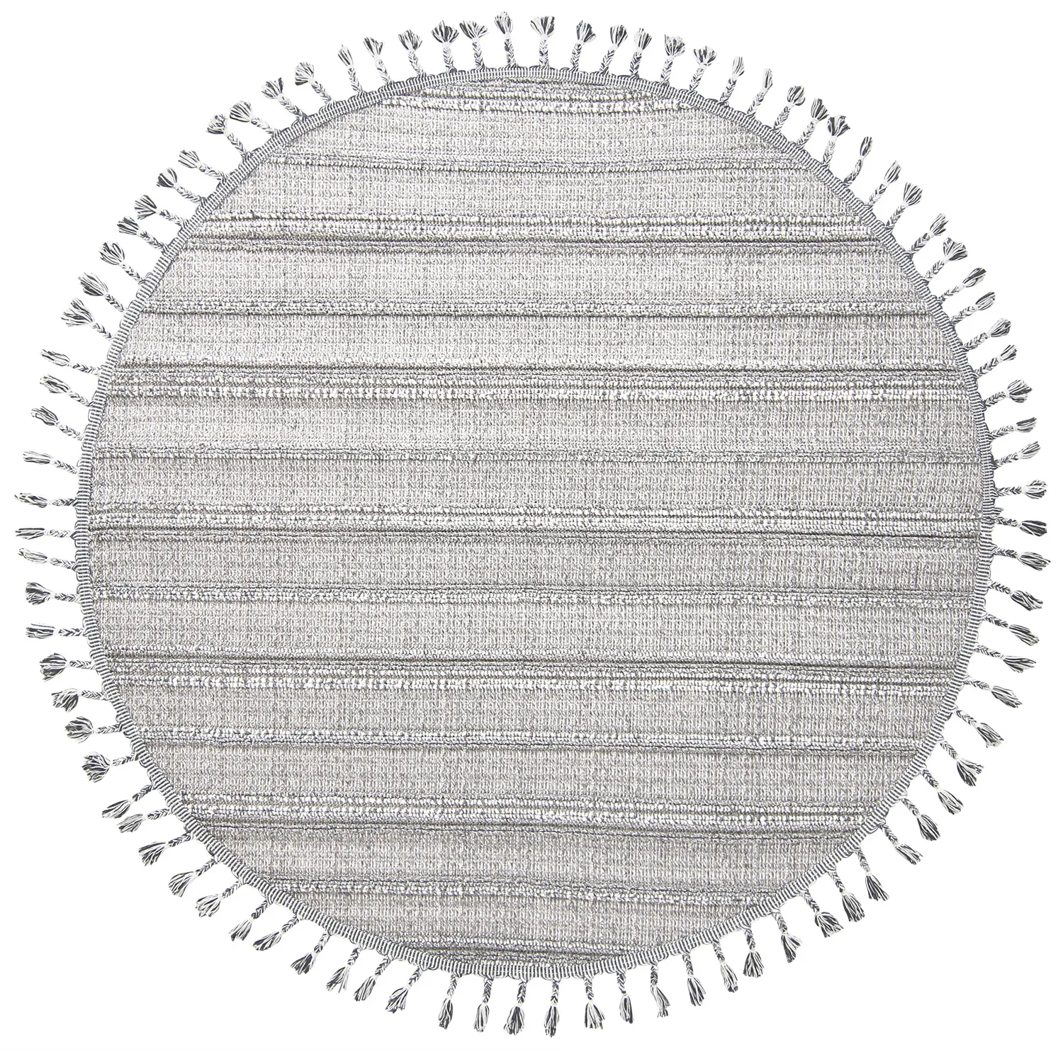 Tapis rond - Intérieur/Extérieur Sofia (gris/bleu)