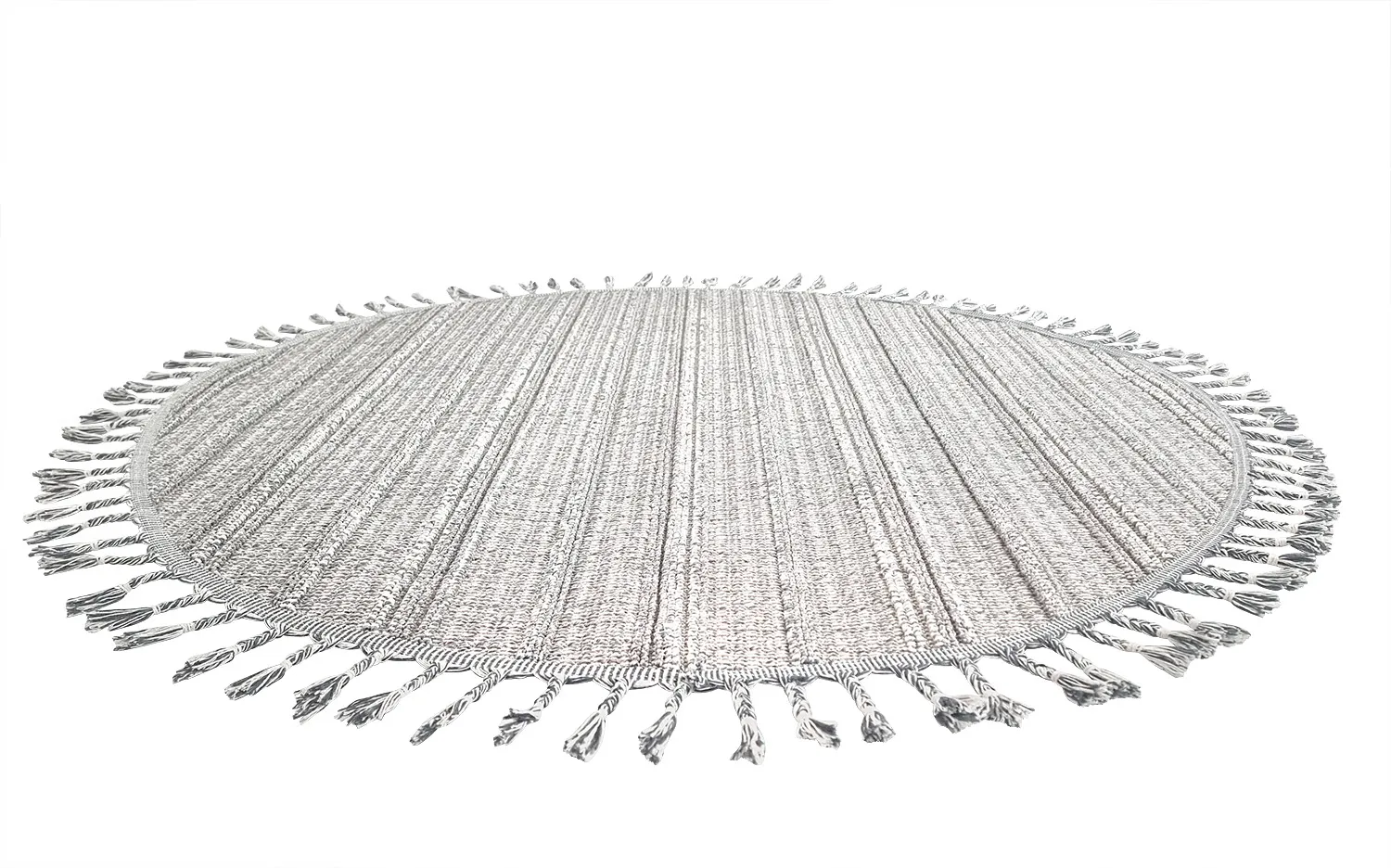 Tapis rond - Intérieur/Extérieur Sofia (gris/bleu)