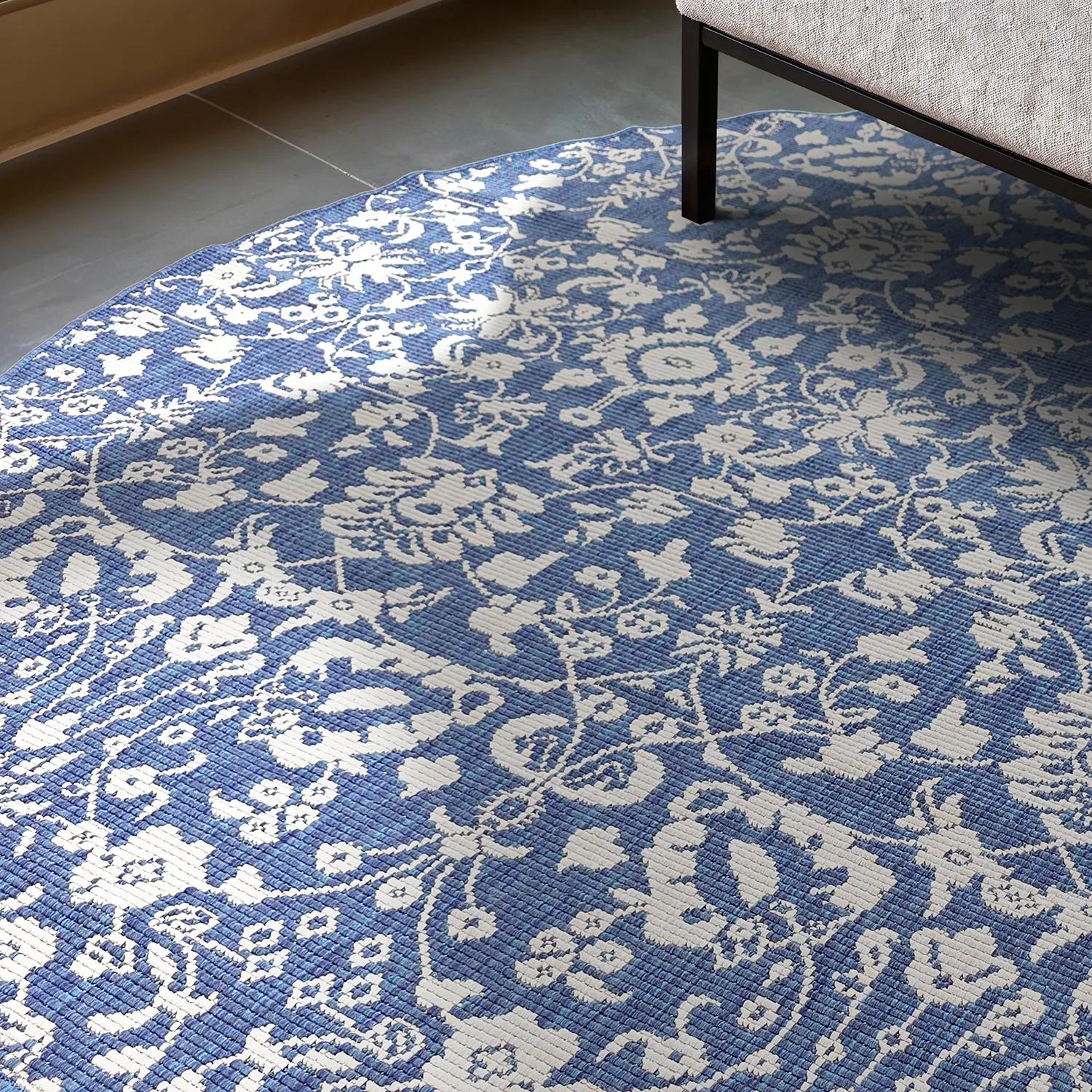 Tapis rond - Brussels Ocean (bleu)