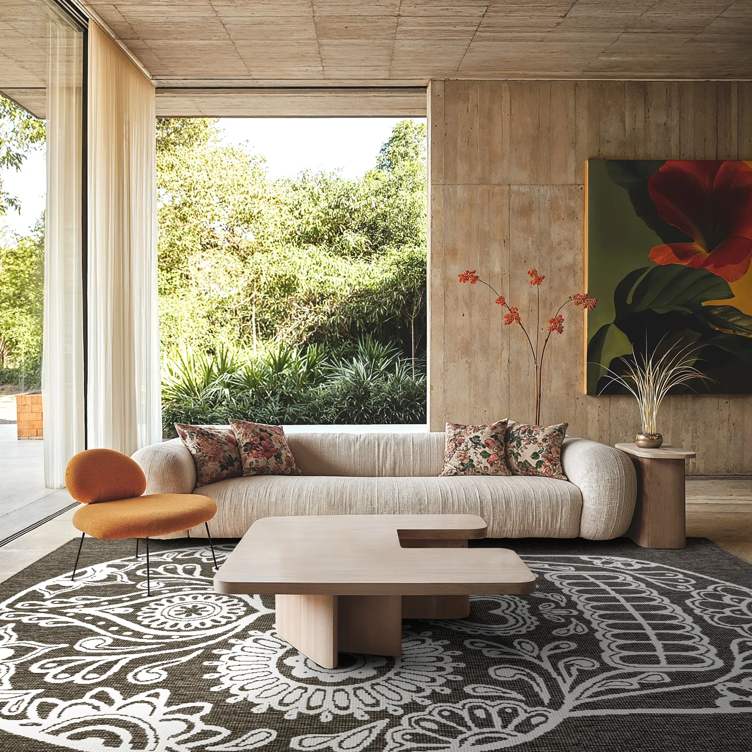 Tapis d’intérieur et d’extérieur - Raylan (noir)