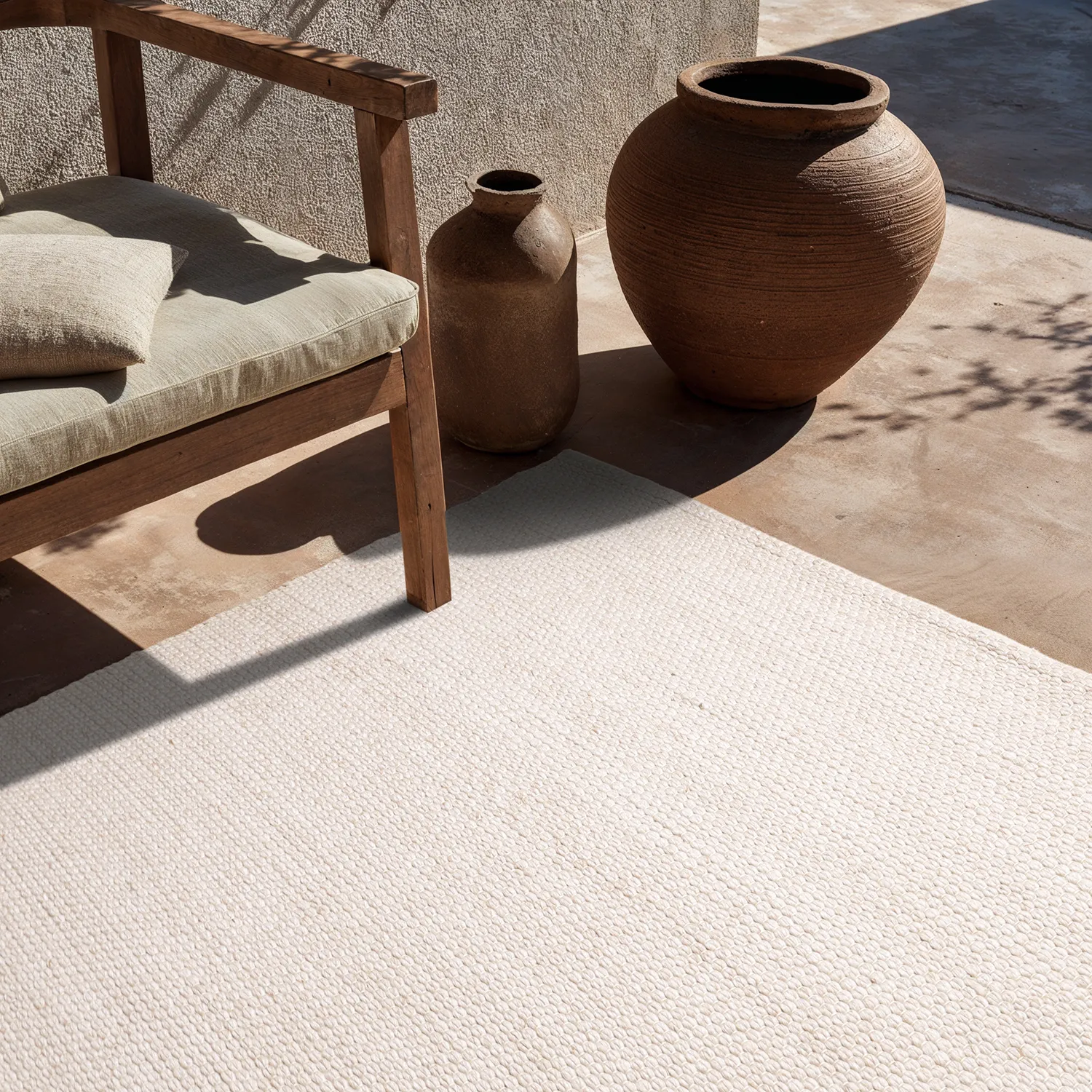 Tapis Intérieurs/Extérieurs - Arco Wool Look (crème)