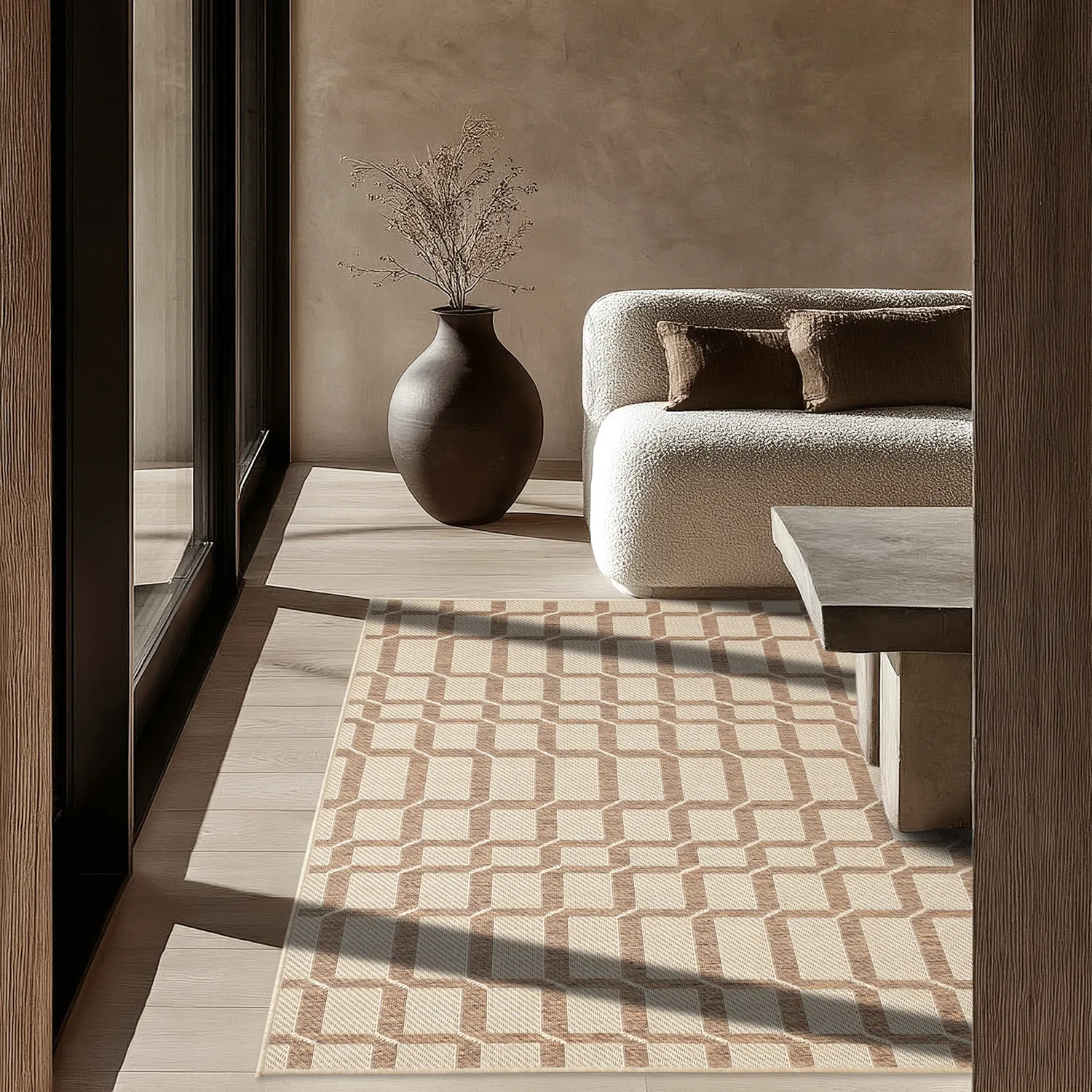 Tapis Intérieurs/Extérieurs - Nicosia (marron)