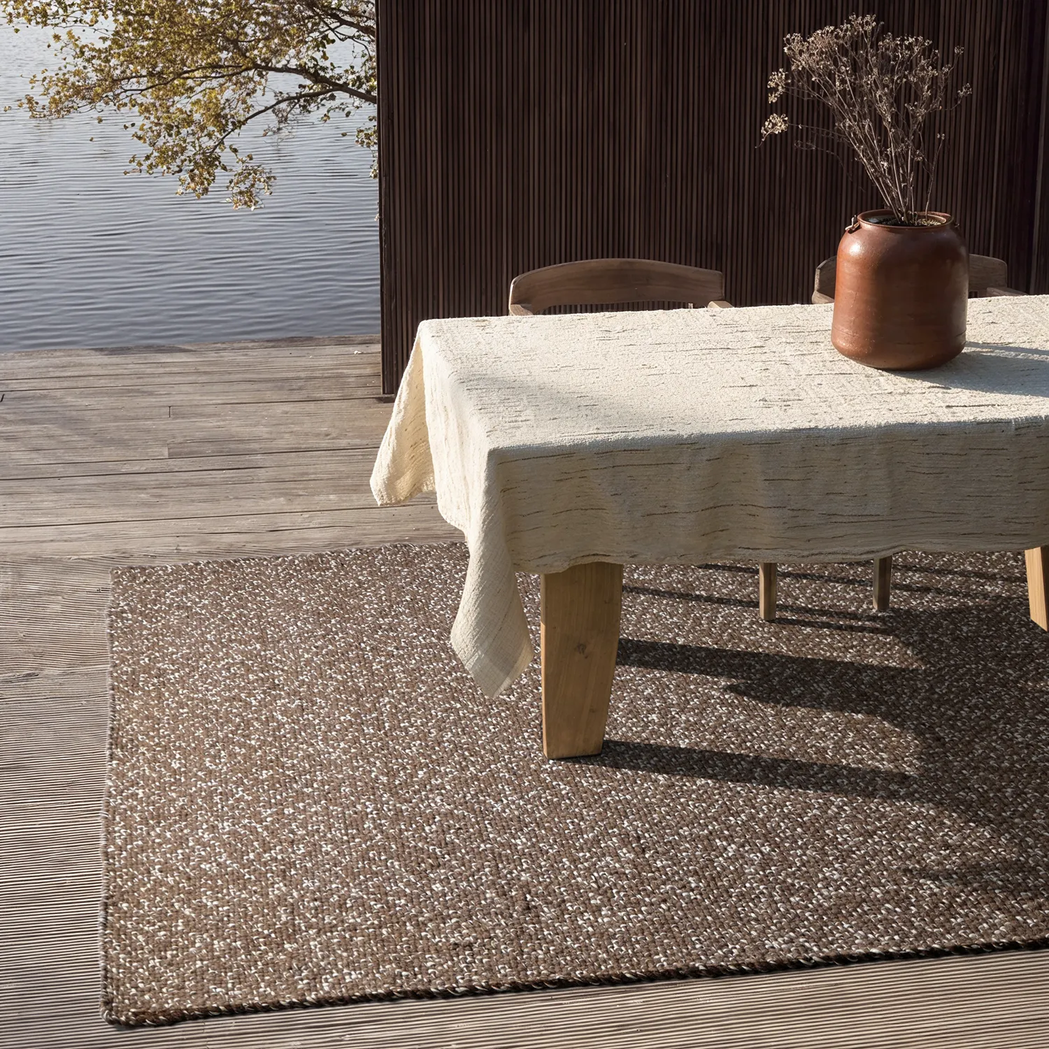 Tapis Intérieurs/Extérieurs - Orta Wool Look (marron)