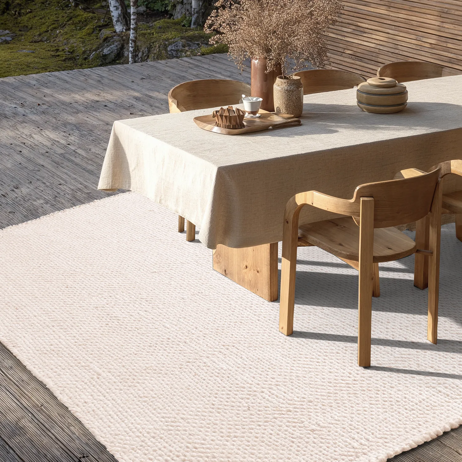 Tapis Intérieurs/Extérieurs - Orta Wool Look (crème)