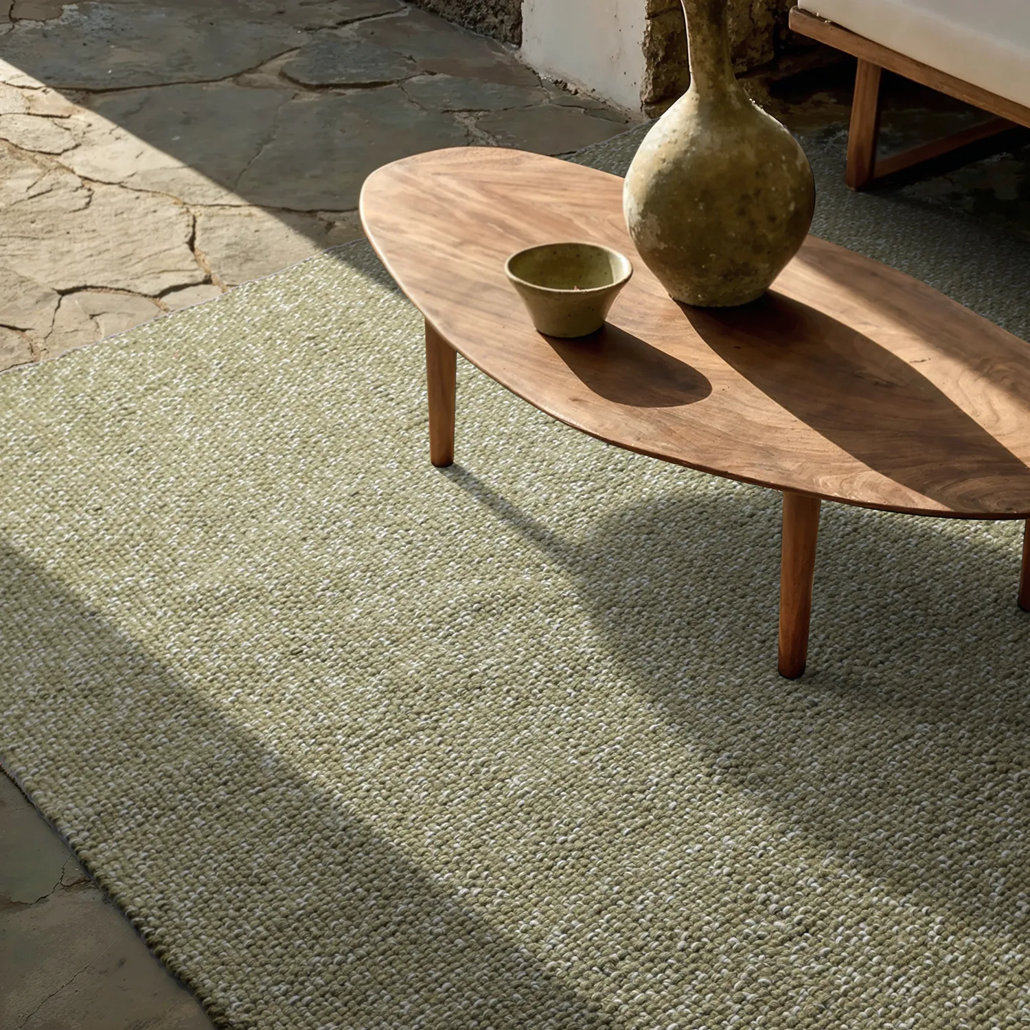 Tapis Intérieurs/Extérieurs - Orta Wool Look (vert mousse)