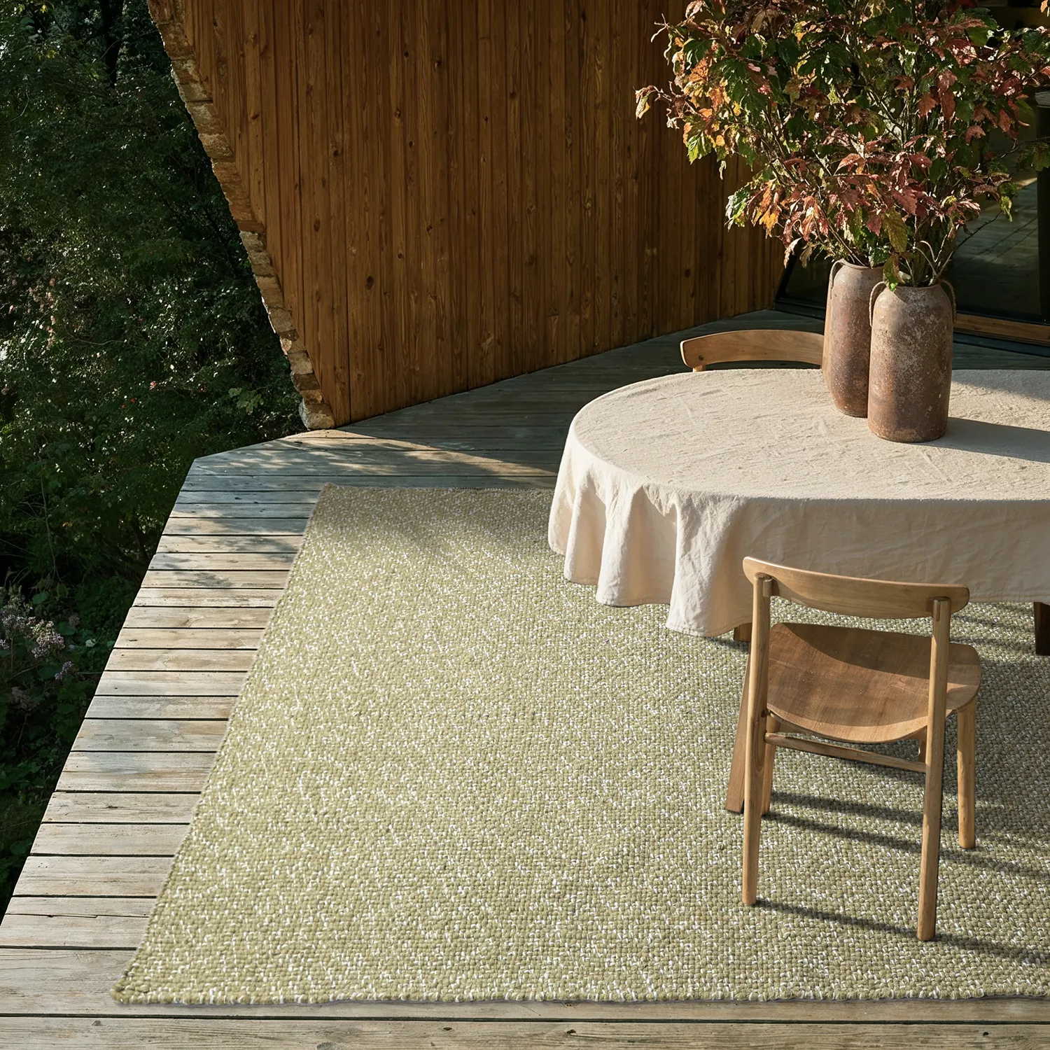 Tapis Intérieurs/Extérieurs - Orta Wool Look (vert mousse)