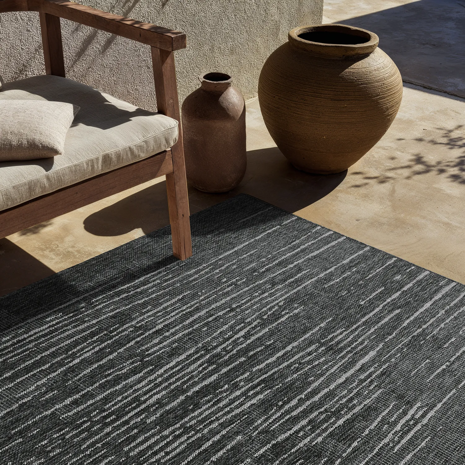 Tapis Intérieurs/Extérieurs - Ragusa (noir/crème)