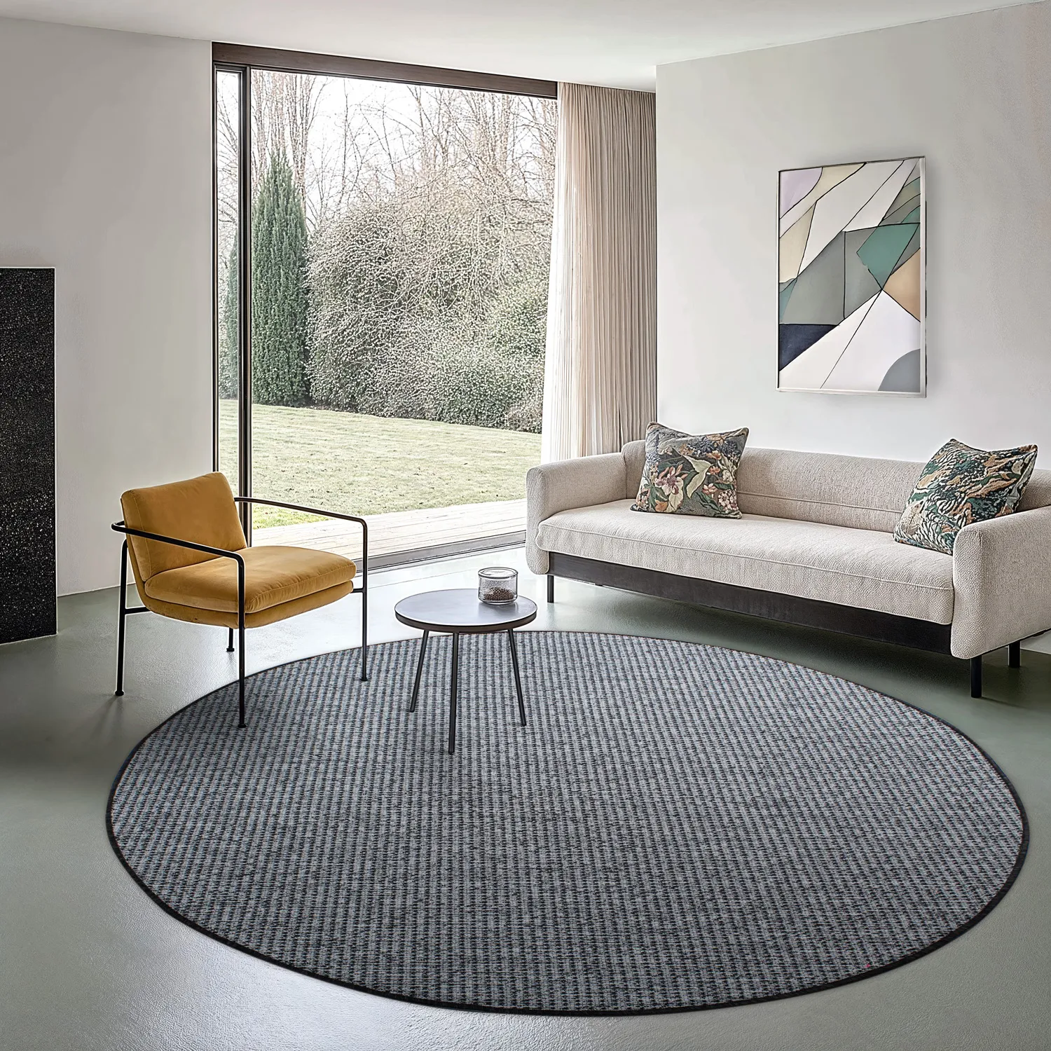 Tapis rond - Bergen (anthracite)