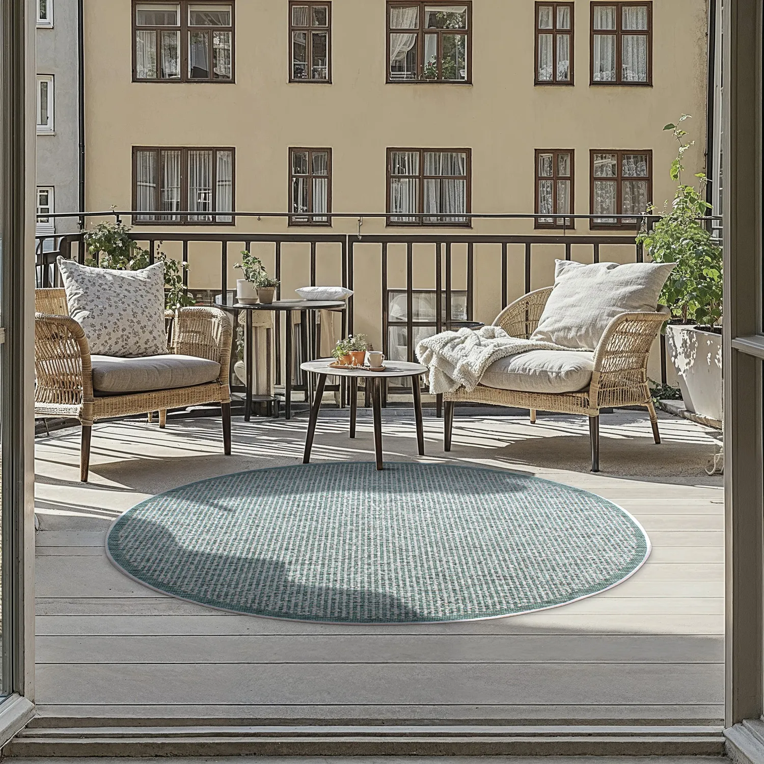 Tapis rond - Tromsø (vert)