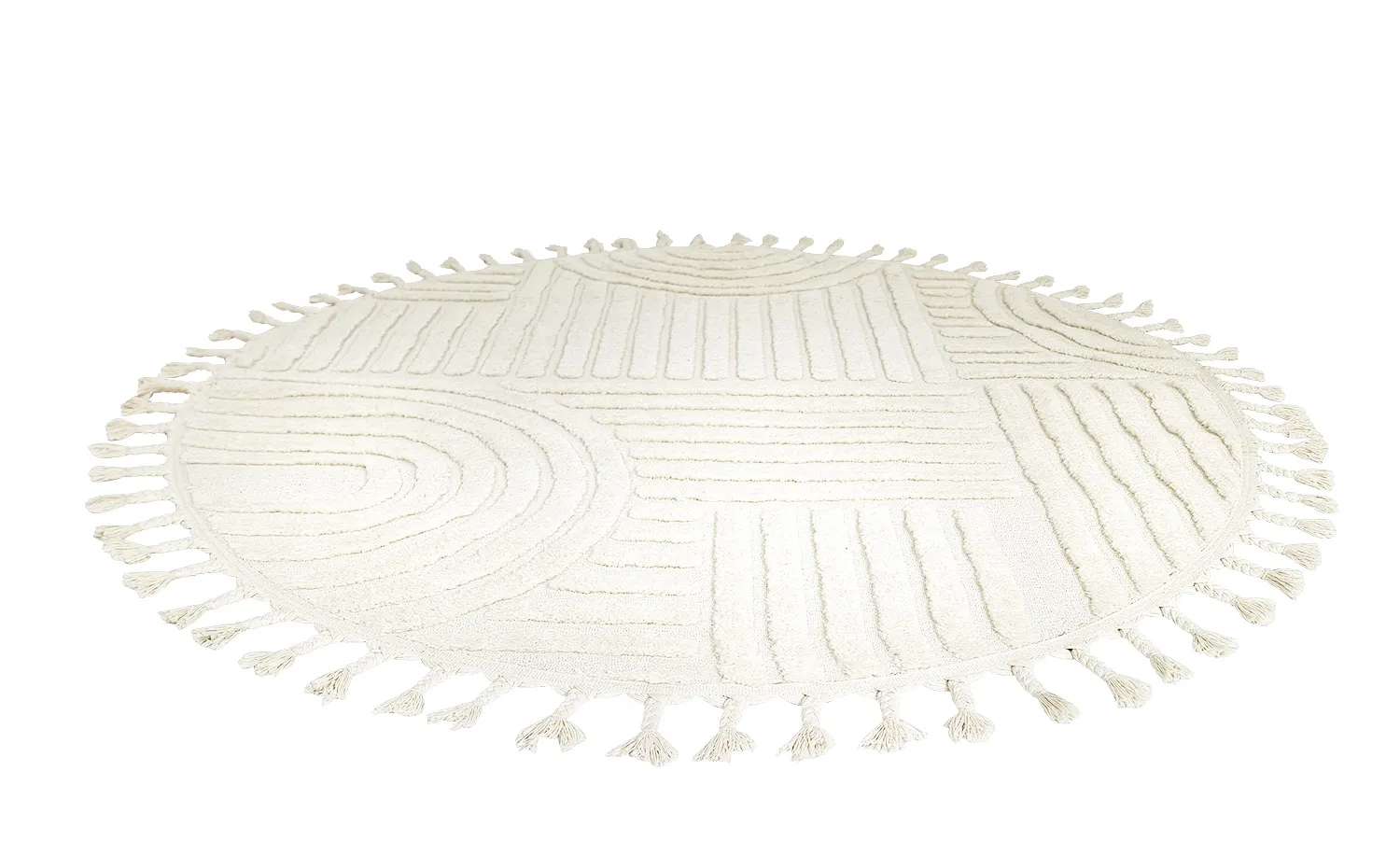 Tapis rond - Campbell (blanc cassé)