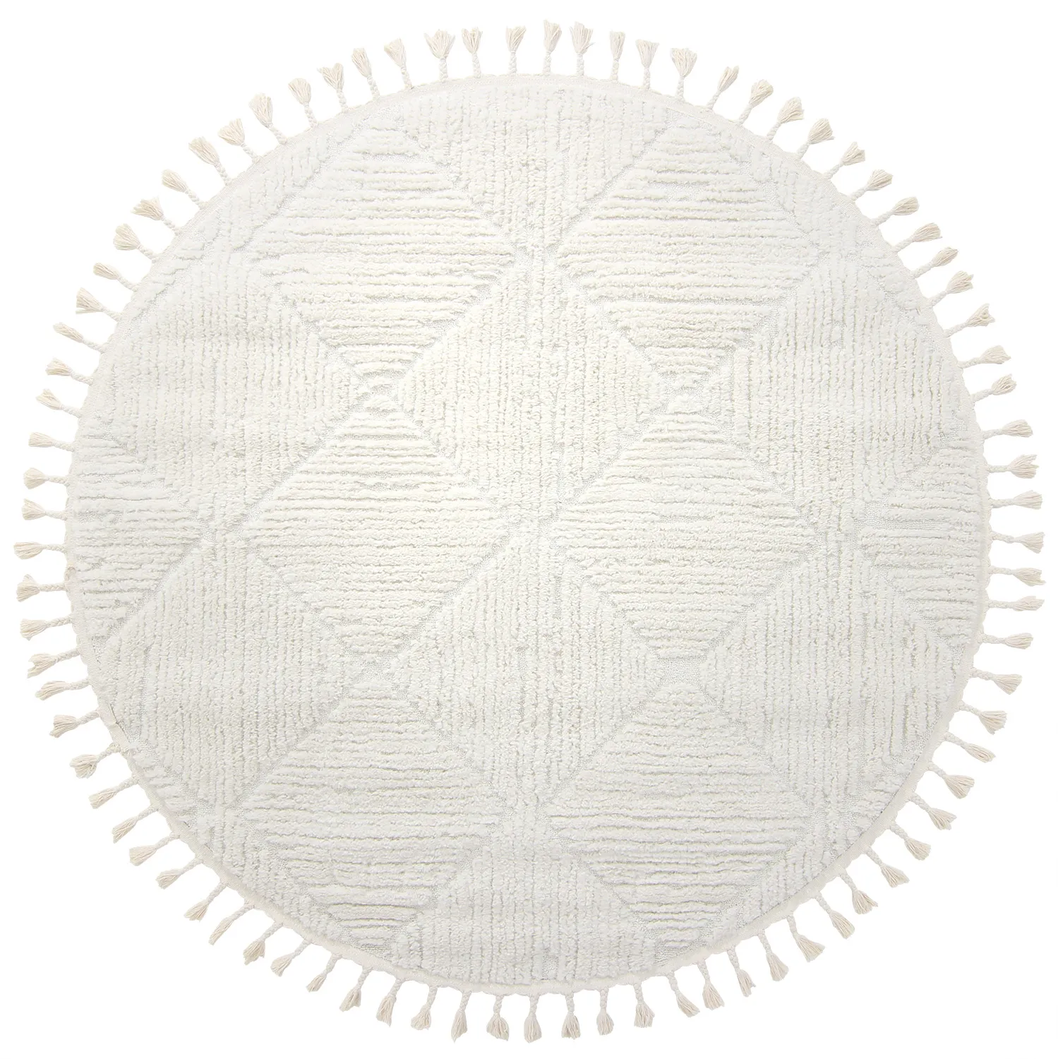 Tapis rond - Dallas (blanc cassé)