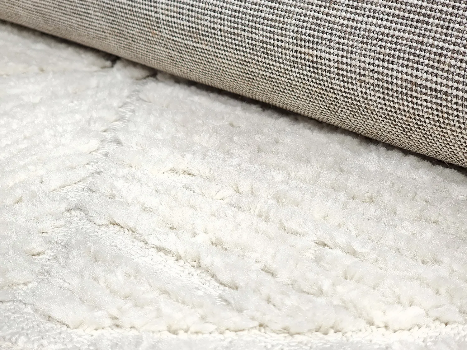 Tapis rond - Dallas (blanc cassé)