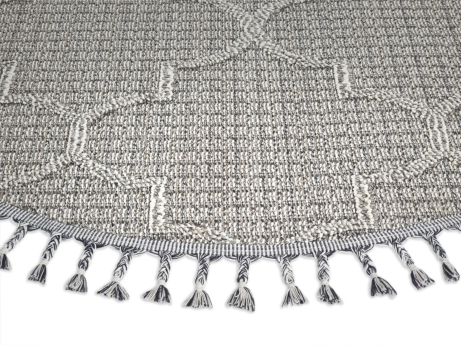 Tapis rond - Intérieur/Extérieur Santos (gris)